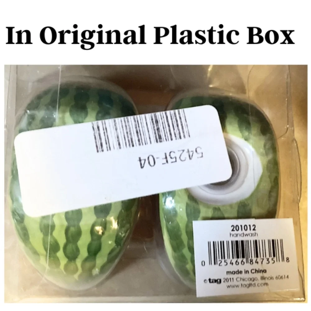 Watermelon Shape - Salt and Pepper Shaker Set - In Original Box, BRAND NEW W/TAG